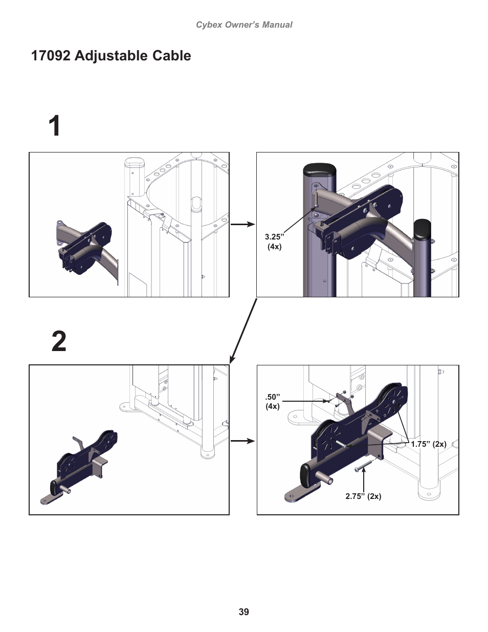 Cybex 17001 Jungle Gym User Manual | Page 39 / 70