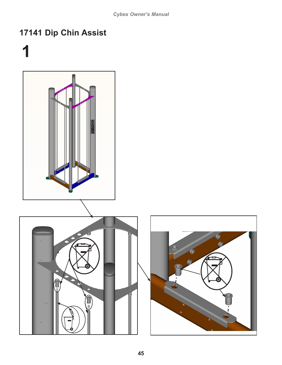 Cybex 17001 Jungle Gym User Manual | Page 45 / 70