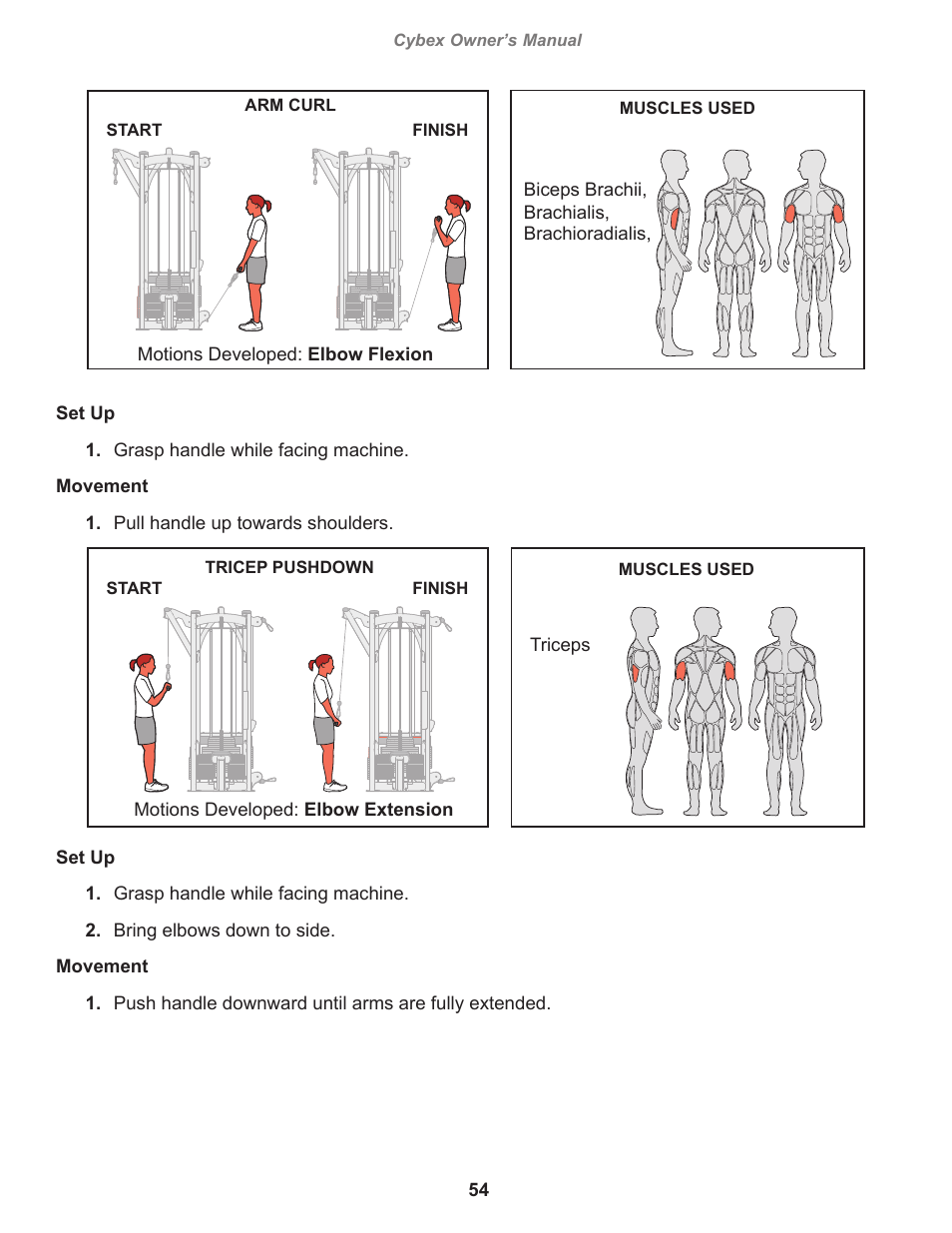 Cybex 17001 Jungle Gym User Manual | Page 54 / 70