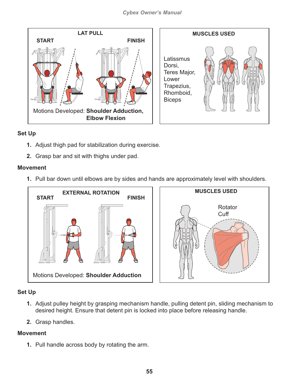 Cybex 17001 Jungle Gym User Manual | Page 55 / 70