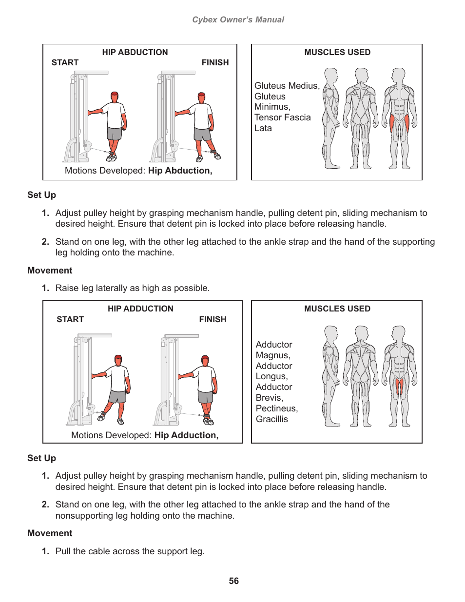 Cybex 17001 Jungle Gym User Manual | Page 56 / 70