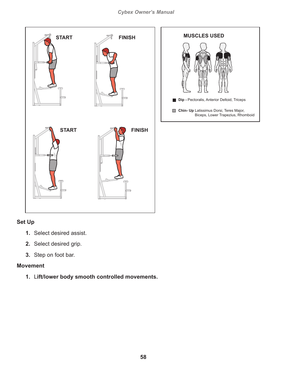 Cybex 17001 Jungle Gym User Manual | Page 58 / 70