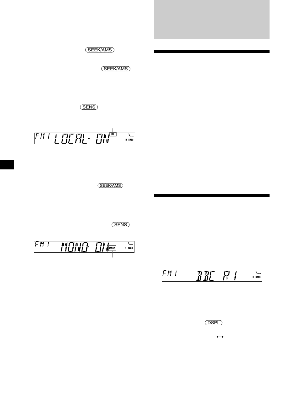 Overview of the rds function, Displaying the station name | Sony XR-CA410 User Manual | Page 10 / 124