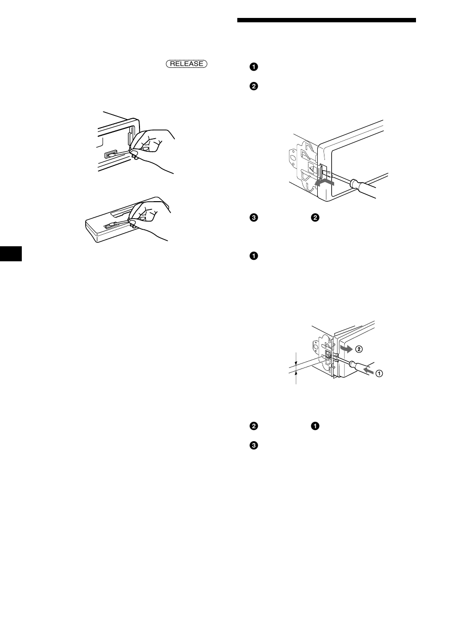 22 removing the unit | Sony XR-CA410 User Manual | Page 22 / 124