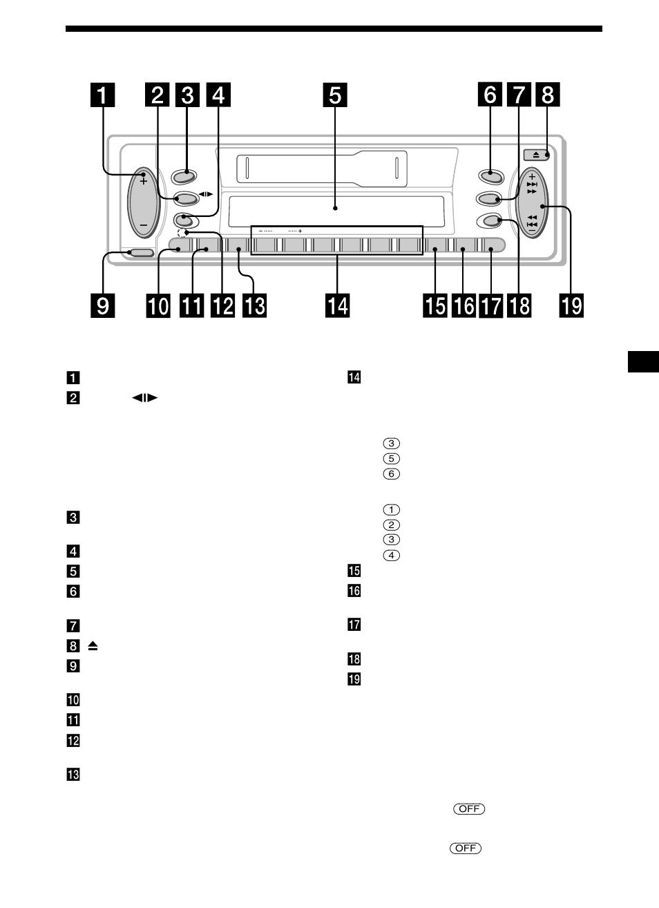 5location of controls | Sony XR-CA410 User Manual | Page 5 / 124