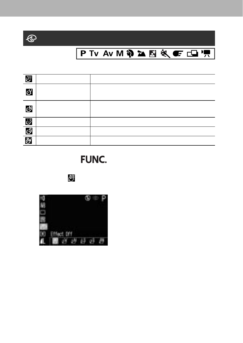 Changing the photo effect | Canon A60 User Manual | Page 112 / 230