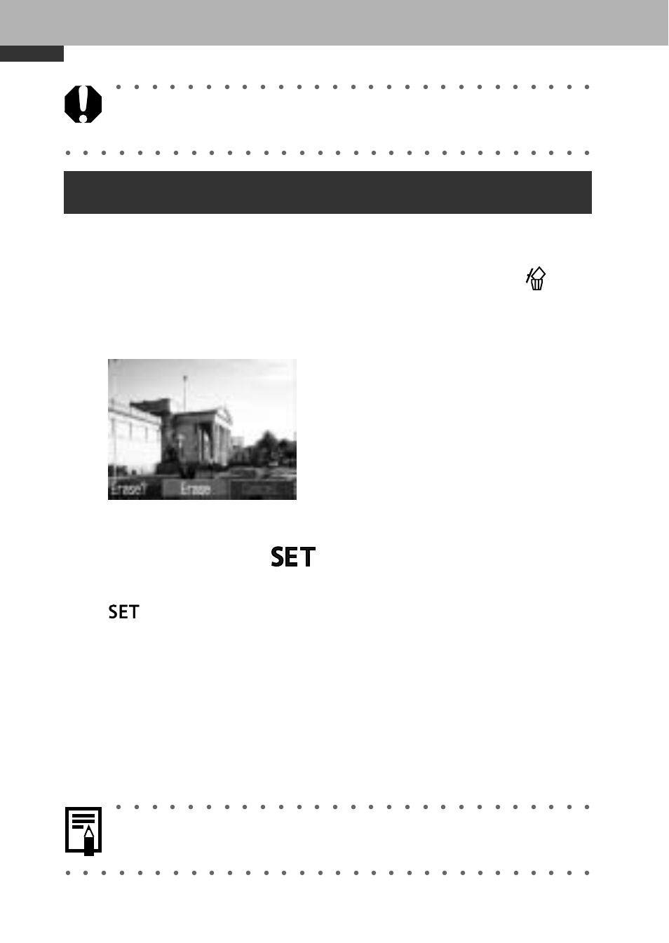 Erasing, Erasing images individually, A confirmation screen appears | Canon A60 User Manual | Page 136 / 230