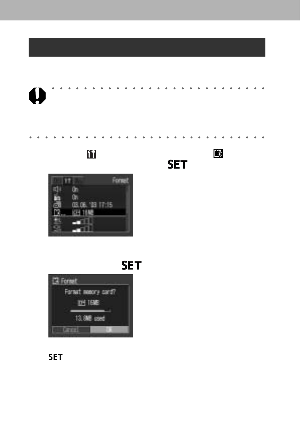 Formatting a cf card | Canon A60 User Manual | Page 138 / 230