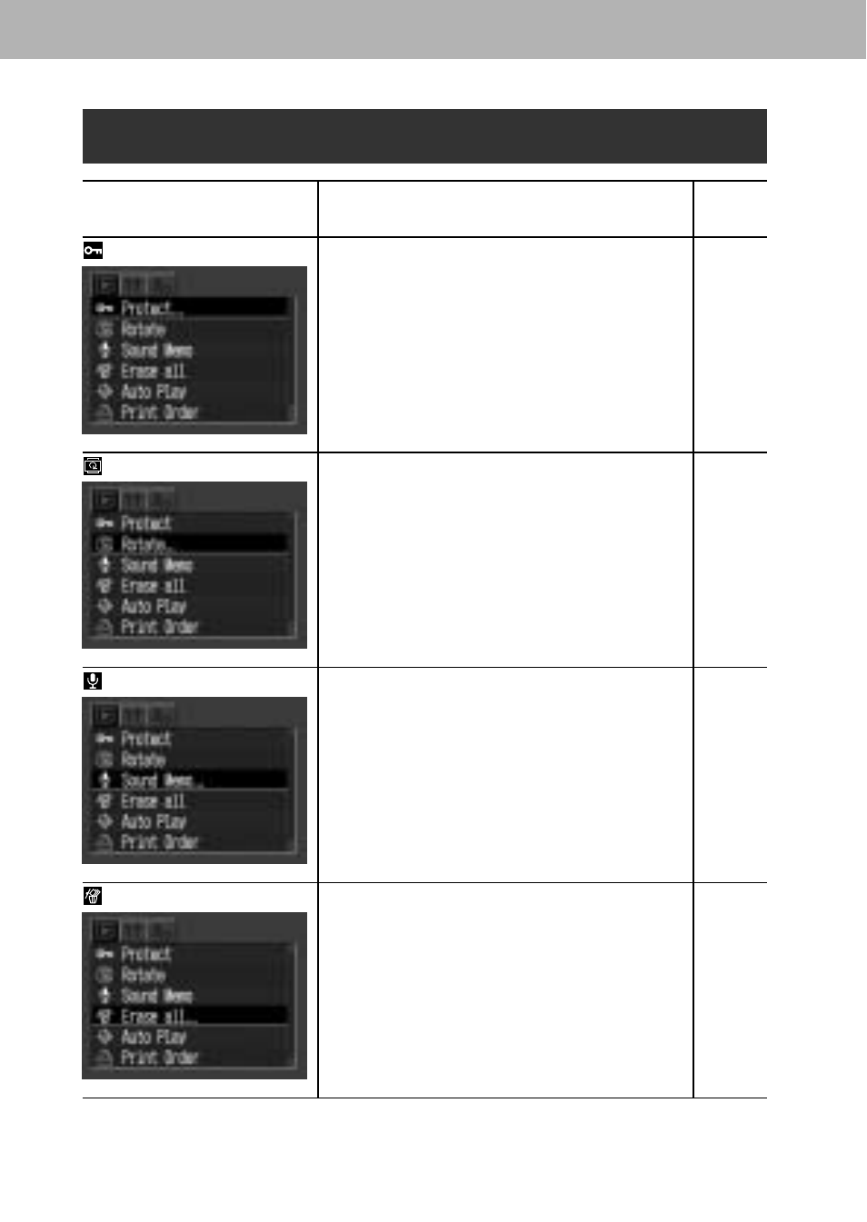 Replay menu | Canon A60 User Manual | Page 180 / 230