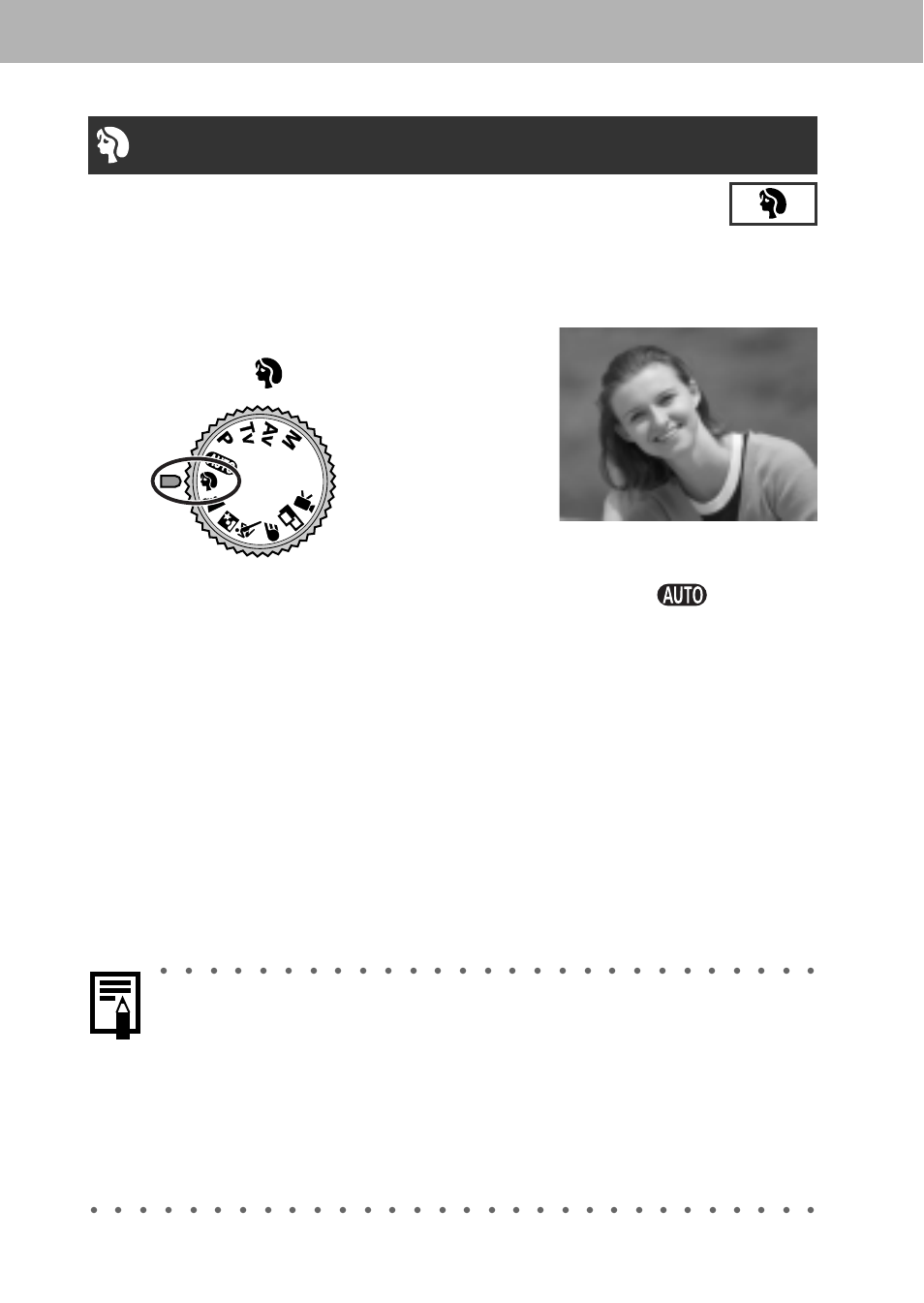 Portrait mode, Turn the shooting mode dial to | Canon A60 User Manual | Page 74 / 230