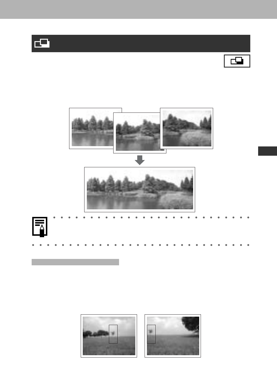 Stitch assist mode, Framing a subject, Shooting | Canon A60 User Manual | Page 79 / 230