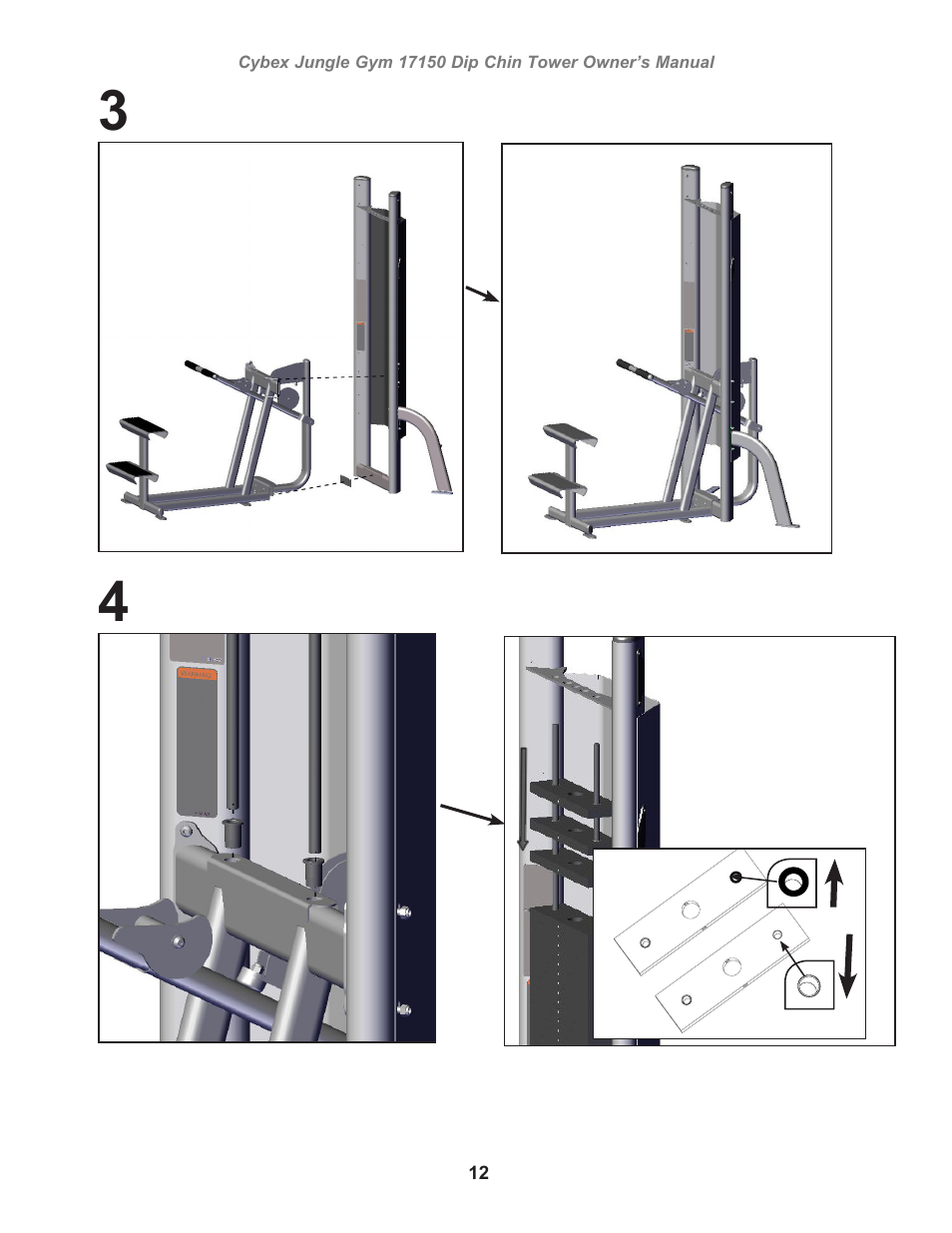 Cybex 17150 Jungle Gym Dip Chin Tower User Manual | Page 12 / 30