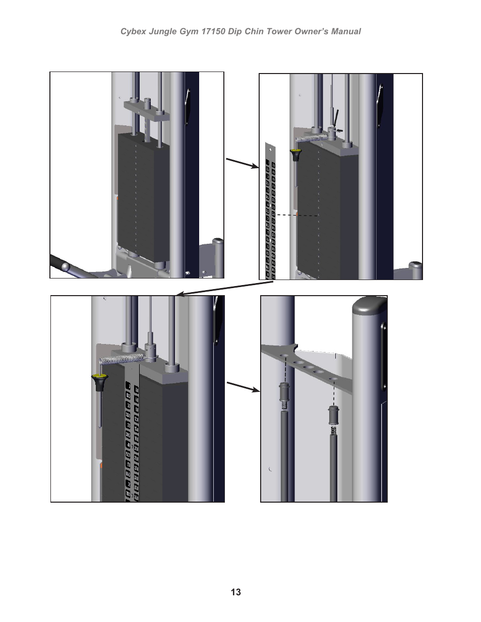 Cybex 17150 Jungle Gym Dip Chin Tower User Manual | Page 13 / 30