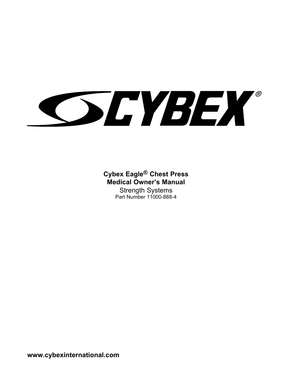 Cybex 11000 Medical Eagle Chest Press User Manual | 24 pages