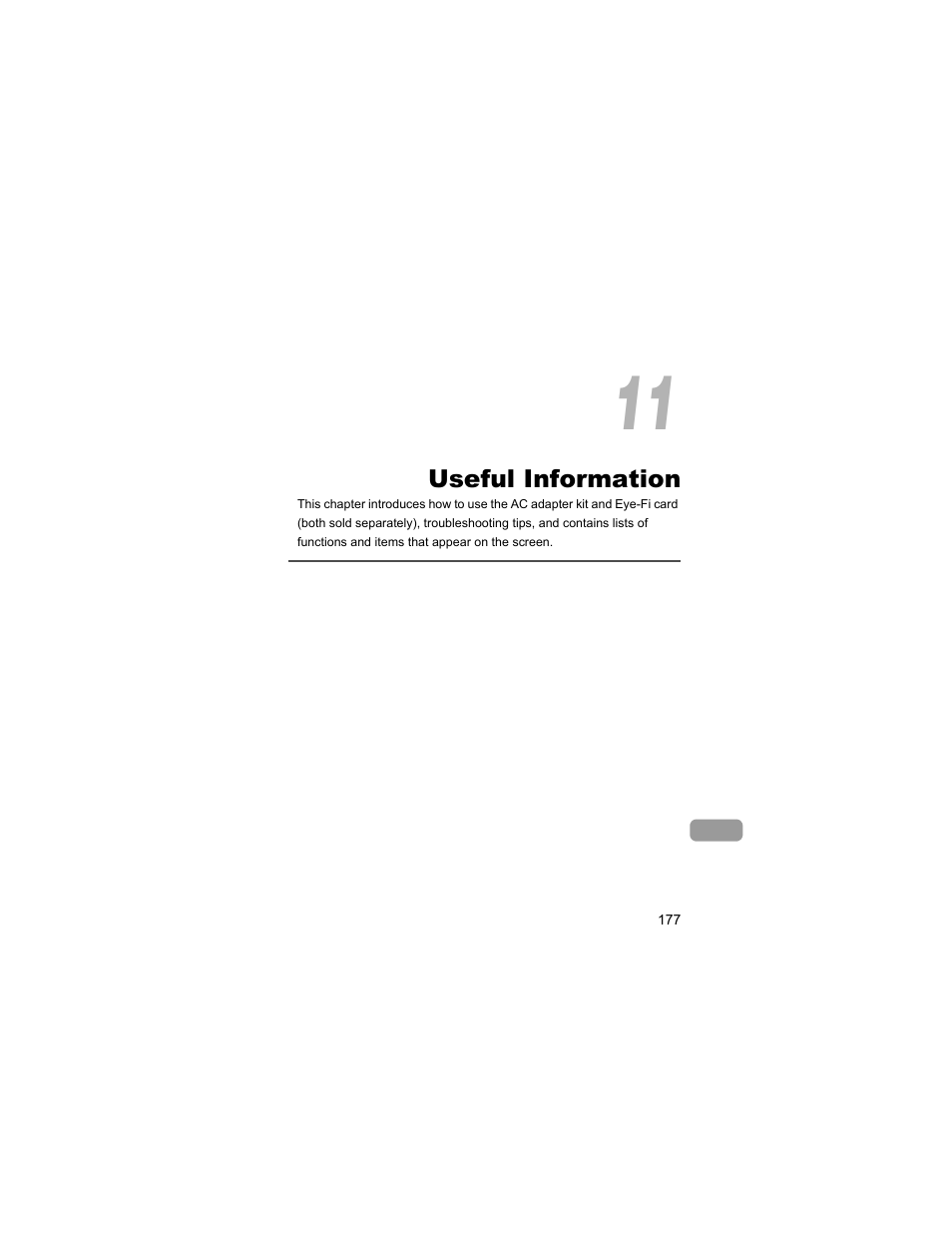 11 useful information, Useful information | Canon IXUS 310 HS User Manual | Page 177 / 208