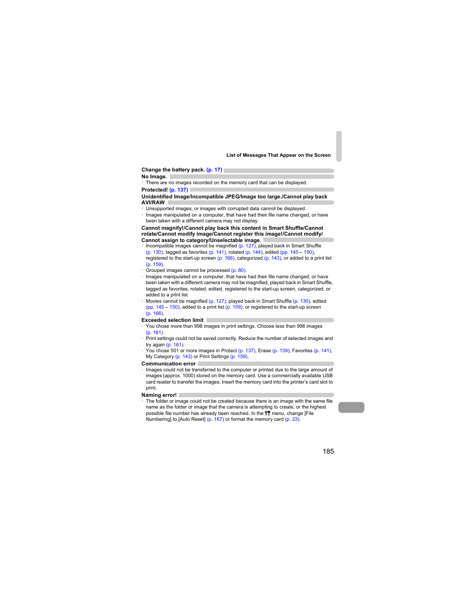 Canon IXUS 310 HS User Manual | Page 185 / 208