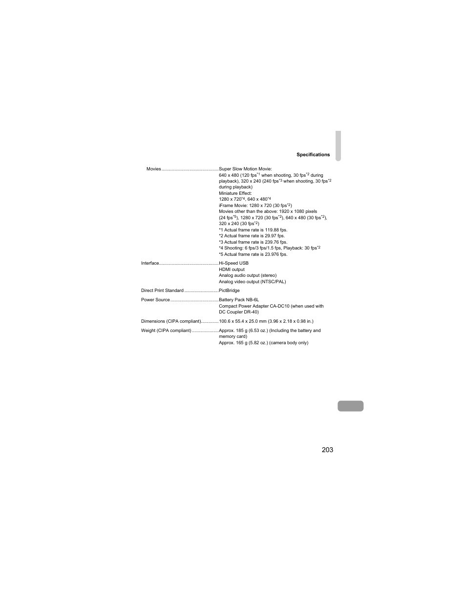 Canon IXUS 310 HS User Manual | Page 203 / 208