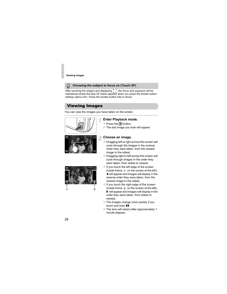 Viewing images | Canon IXUS 310 HS User Manual | Page 28 / 208