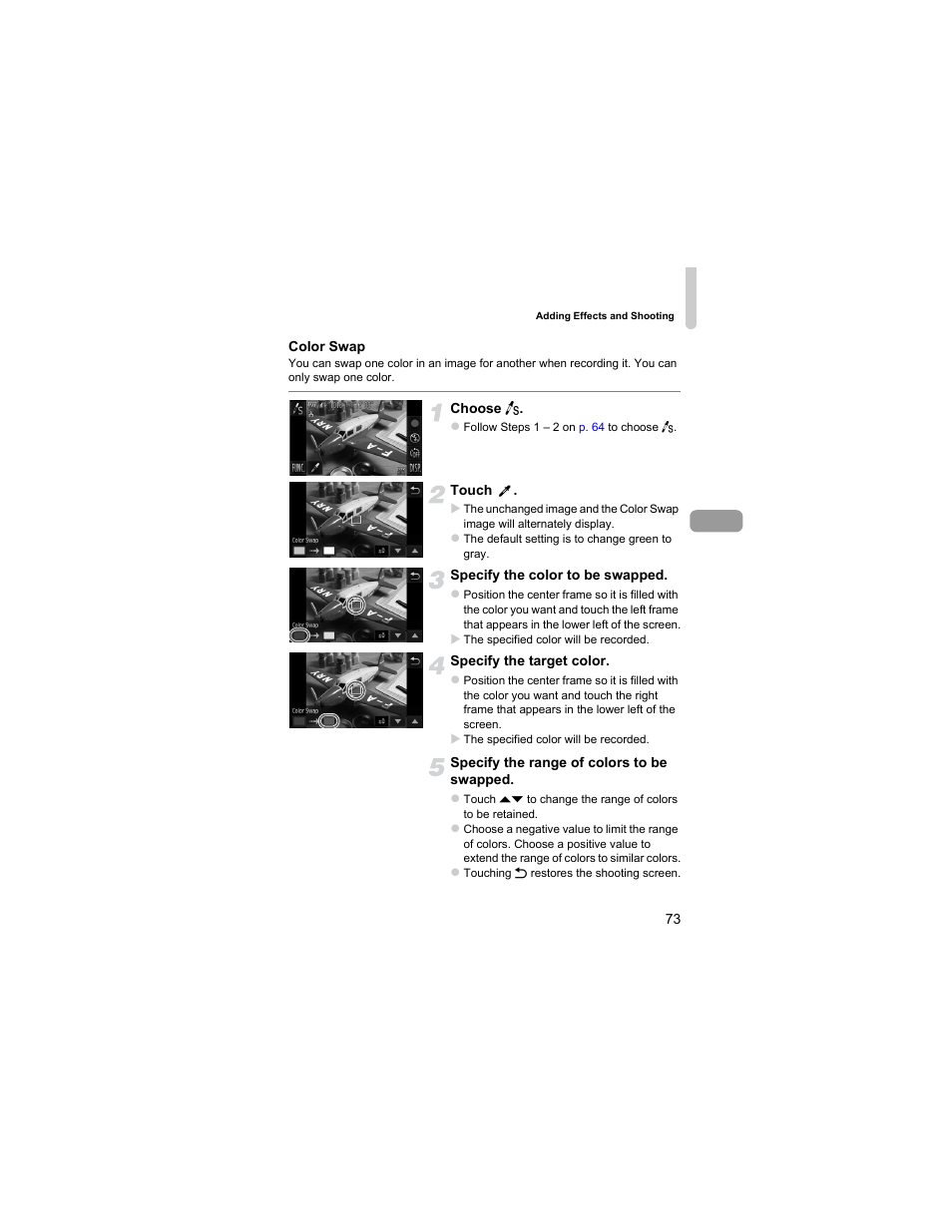 P. 73) | Canon IXUS 310 HS User Manual | Page 73 / 208