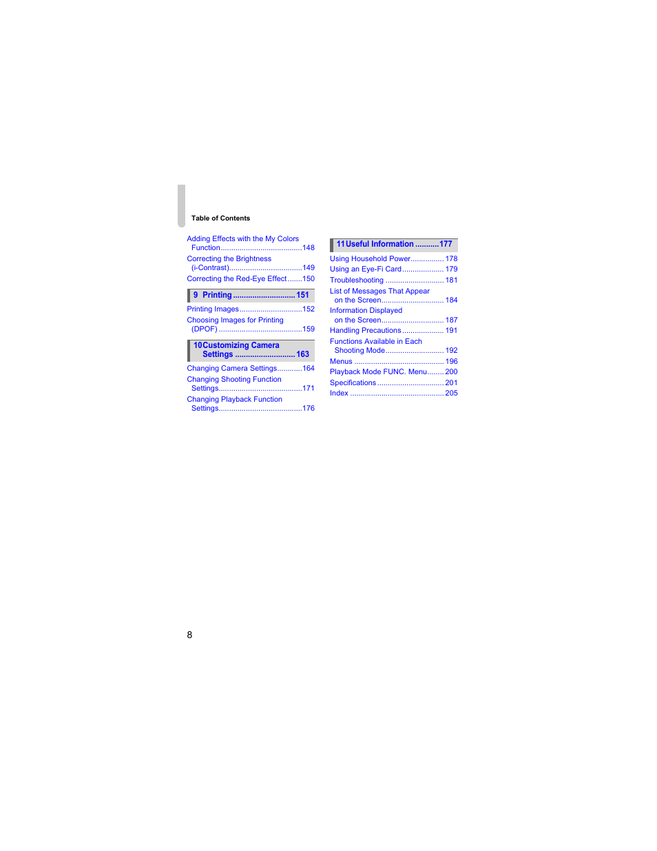 Canon IXUS 310 HS User Manual | Page 8 / 208