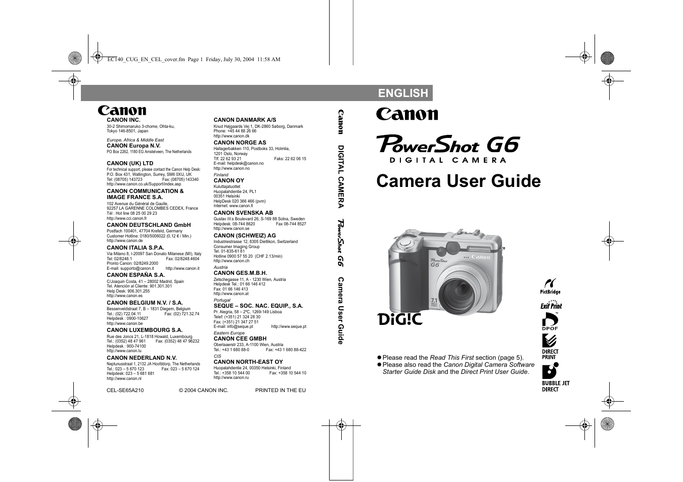 Canon CEL-SE65A210 User Manual | 210 pages