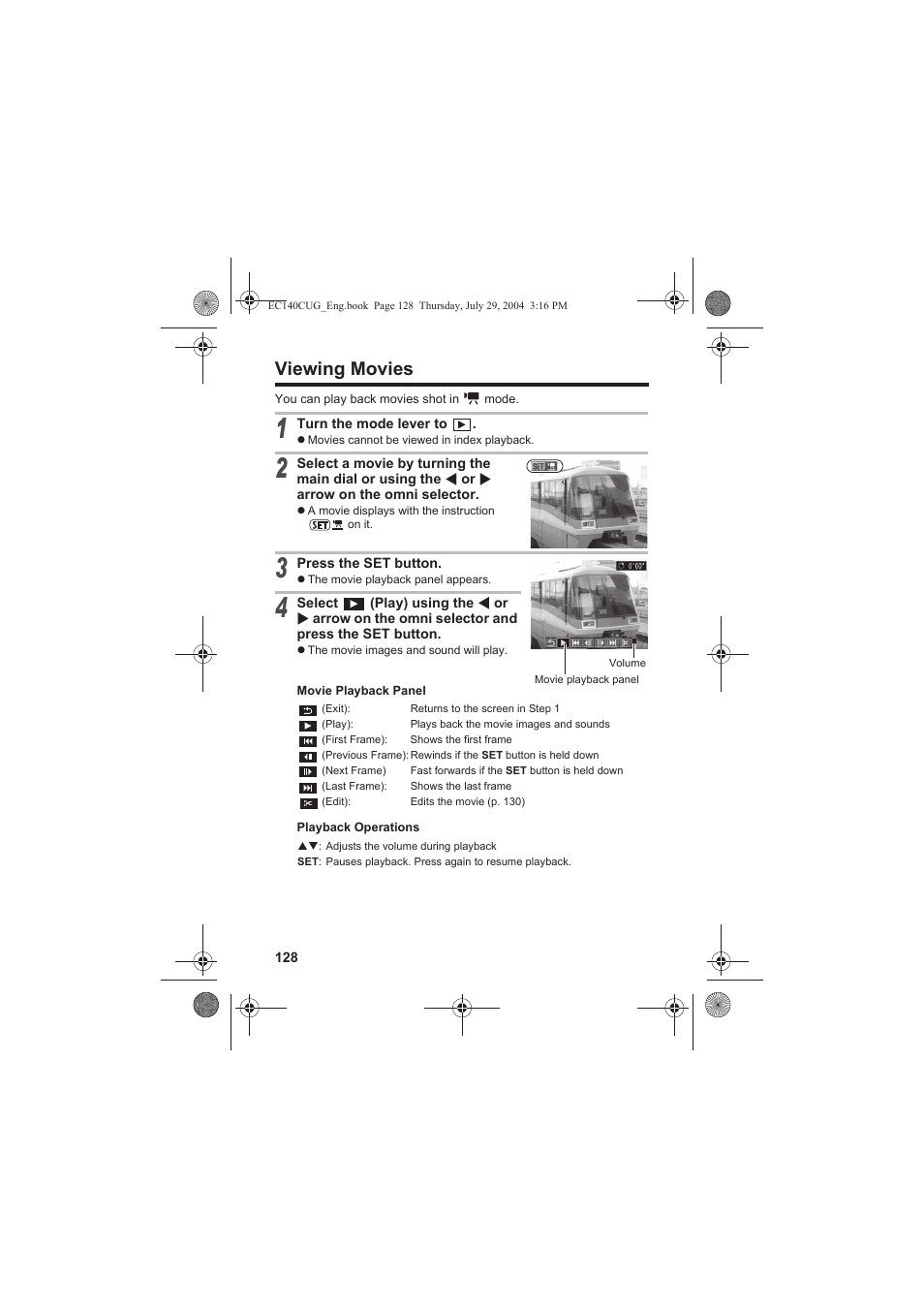 Viewing movies | Canon CEL-SE65A210 User Manual | Page 131 / 210