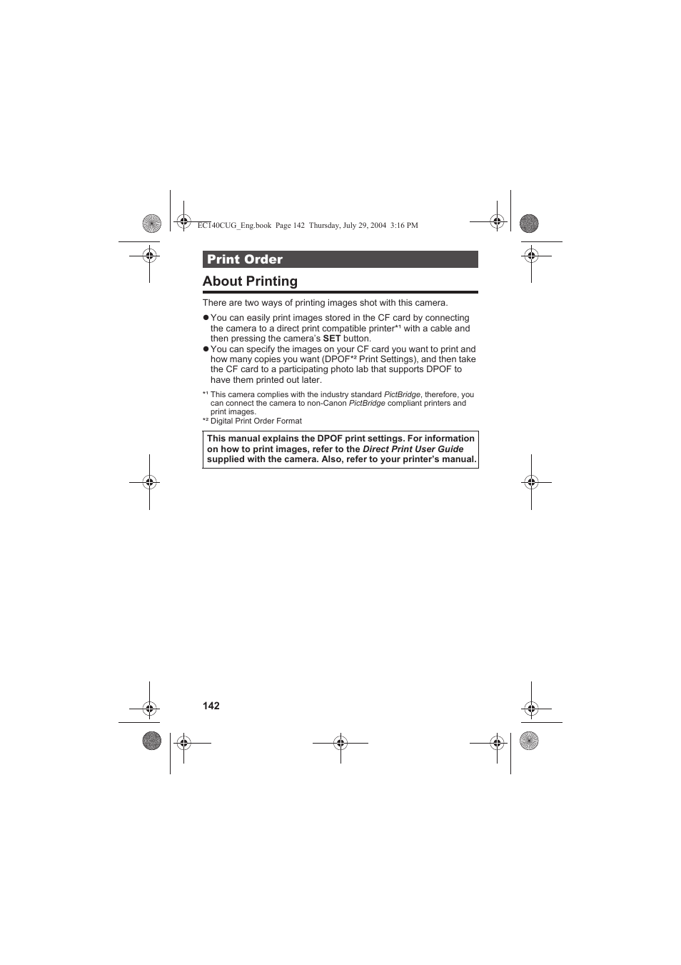About printing, Print order | Canon CEL-SE65A210 User Manual | Page 145 / 210