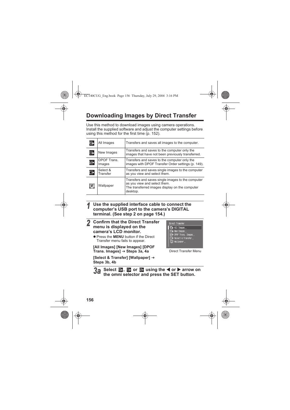 Downloading images by direct transfer | Canon CEL-SE65A210 User Manual | Page 159 / 210
