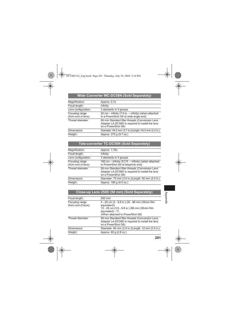 Canon CEL-SE65A210 User Manual | Page 204 / 210