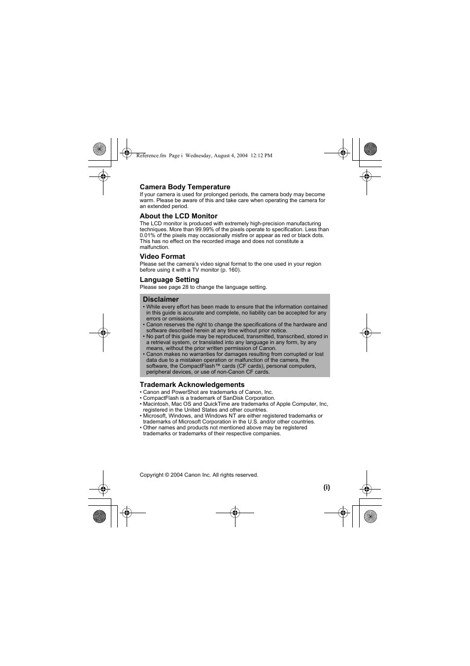 Canon CEL-SE65A210 User Manual | Page 3 / 210