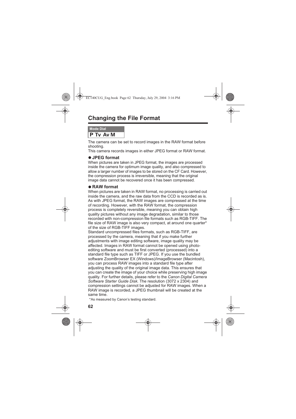 Changing the file format | Canon CEL-SE65A210 User Manual | Page 65 / 210