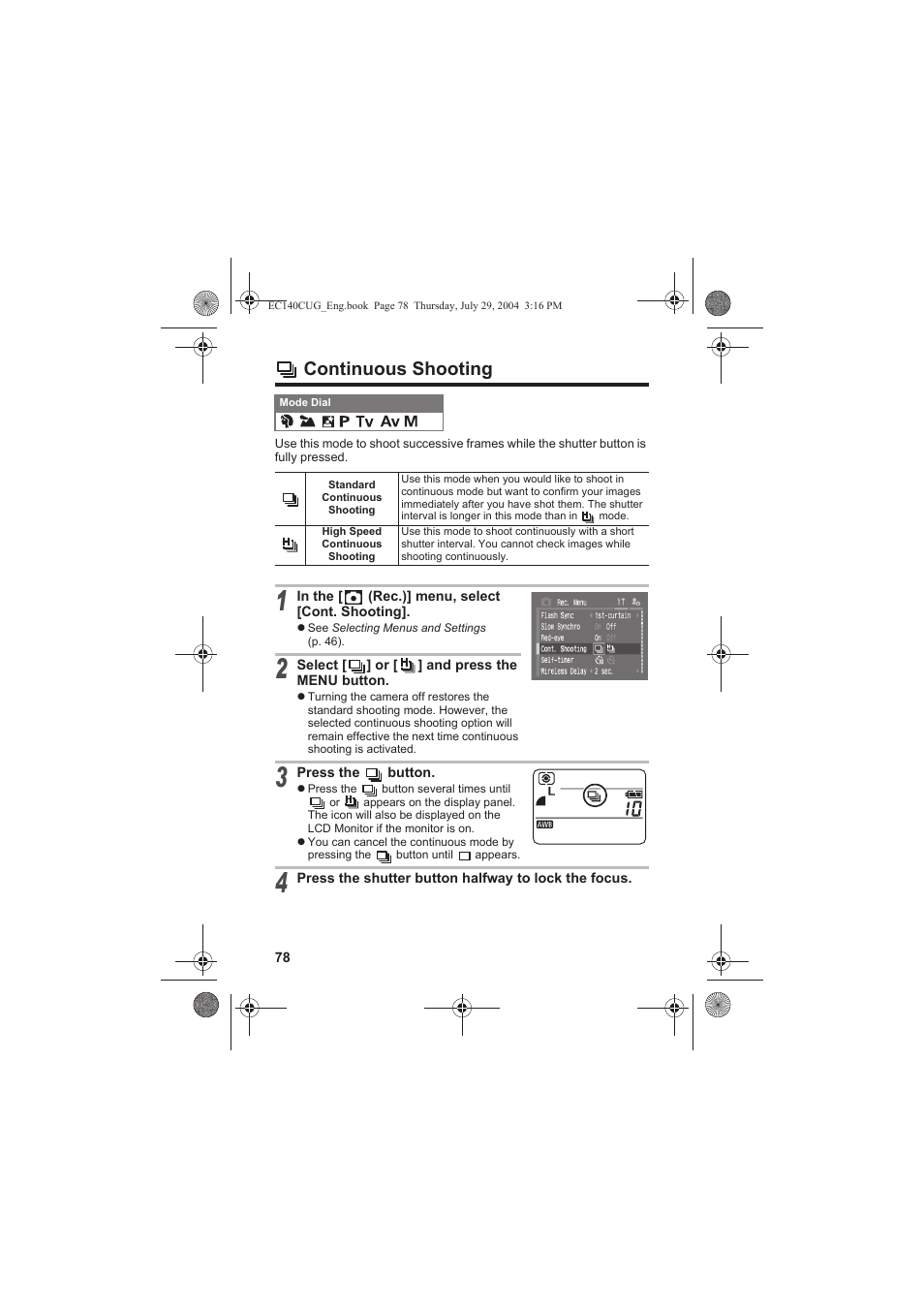 Continuous shooting | Canon CEL-SE65A210 User Manual | Page 81 / 210