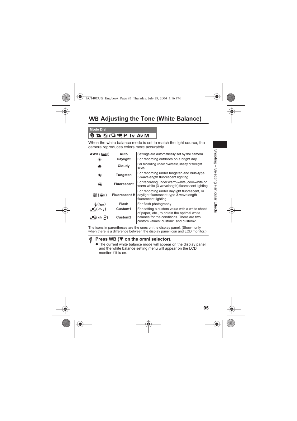 Adjusting the tone (white balance) | Canon CEL-SE65A210 User Manual | Page 98 / 210