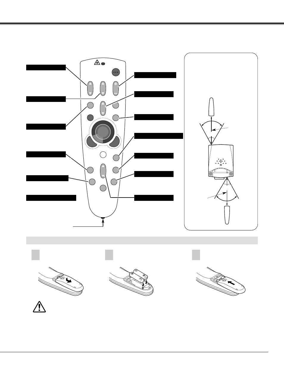 Before operation, Remote control batteries installation | Canon LV-7545 User Manual | Page 15 / 44