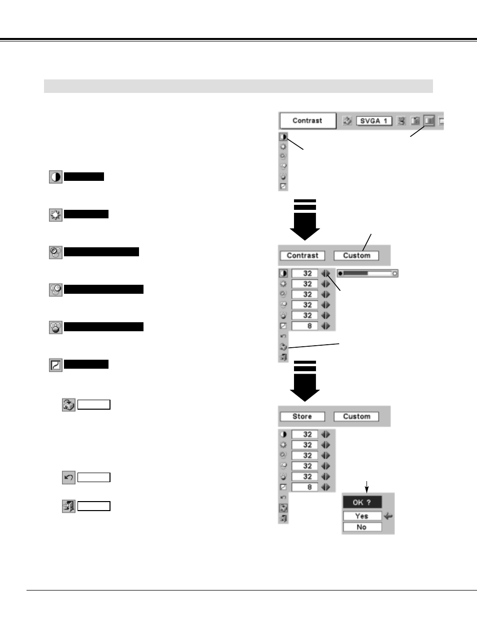 Computer input, Image level adjustment | Canon LV-7545 User Manual | Page 28 / 44