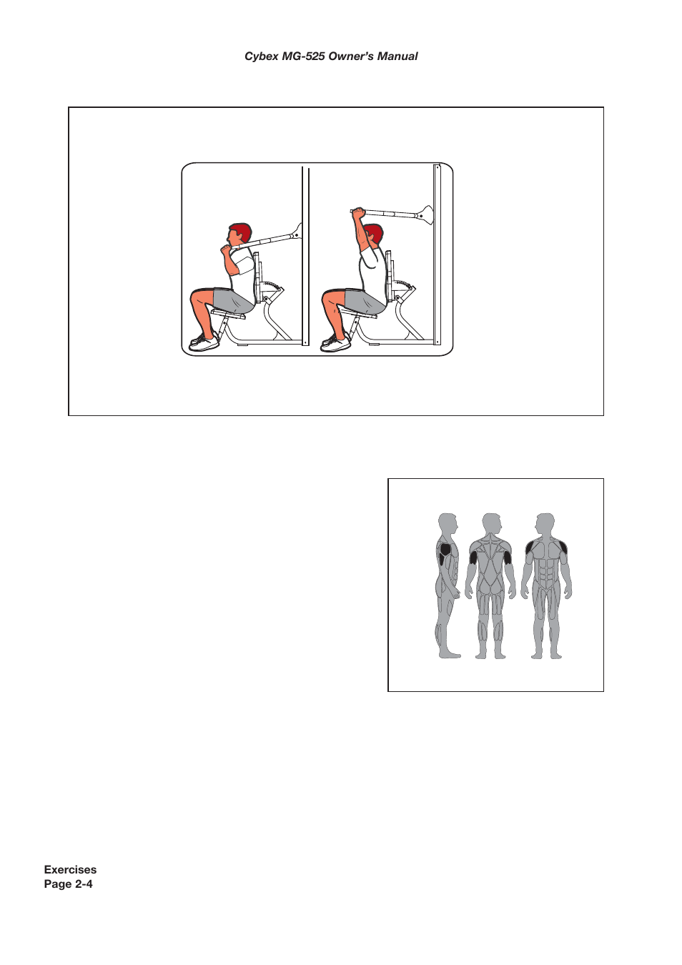 Overhead press | Cybex MG 525 User Manual | Page 18 / 78