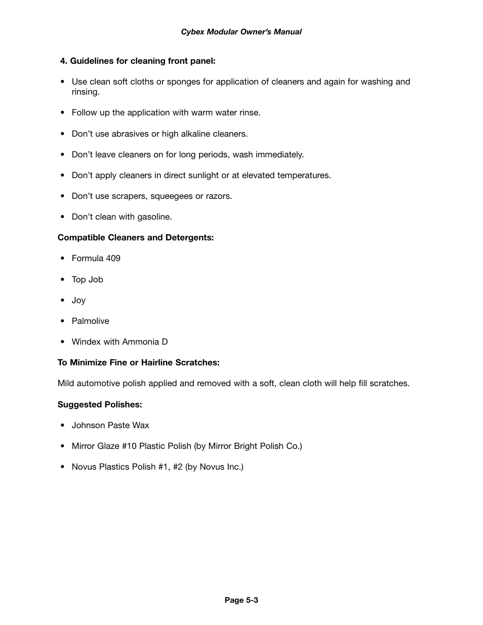 Cybex 55620H Modular User Manual | Page 105 / 190