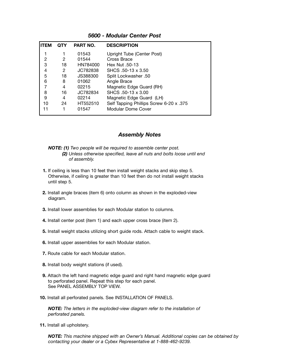 Cybex 55620H Modular User Manual | Page 112 / 190