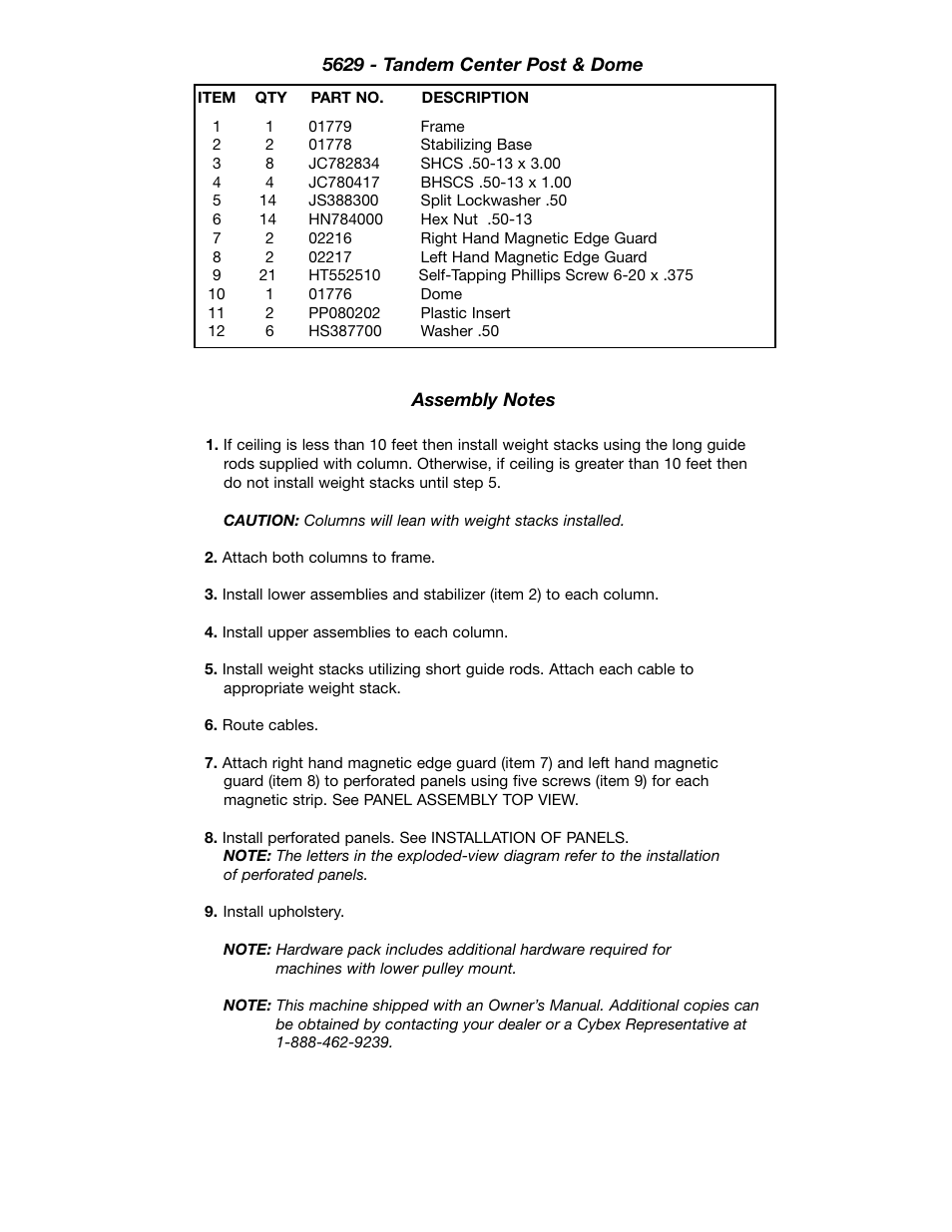 Cybex 55620H Modular User Manual | Page 116 / 190