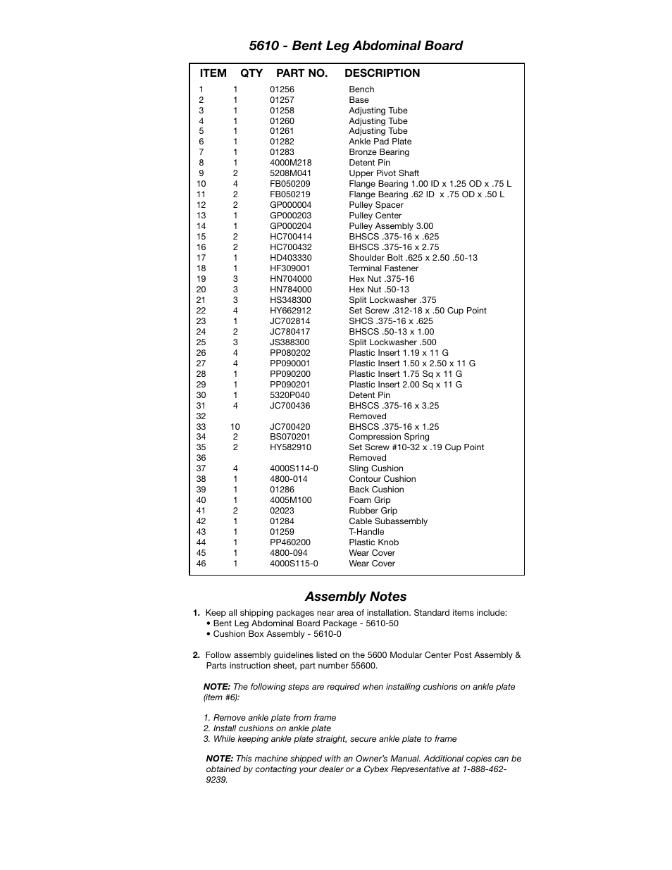 Cybex 55620H Modular User Manual | Page 132 / 190