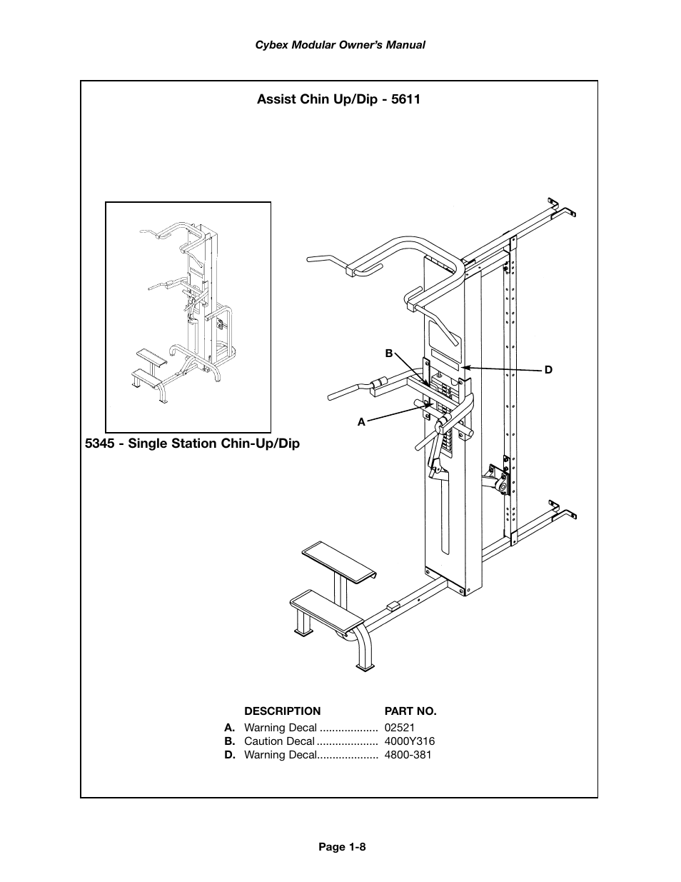 Cybex 55620H Modular User Manual | Page 14 / 190