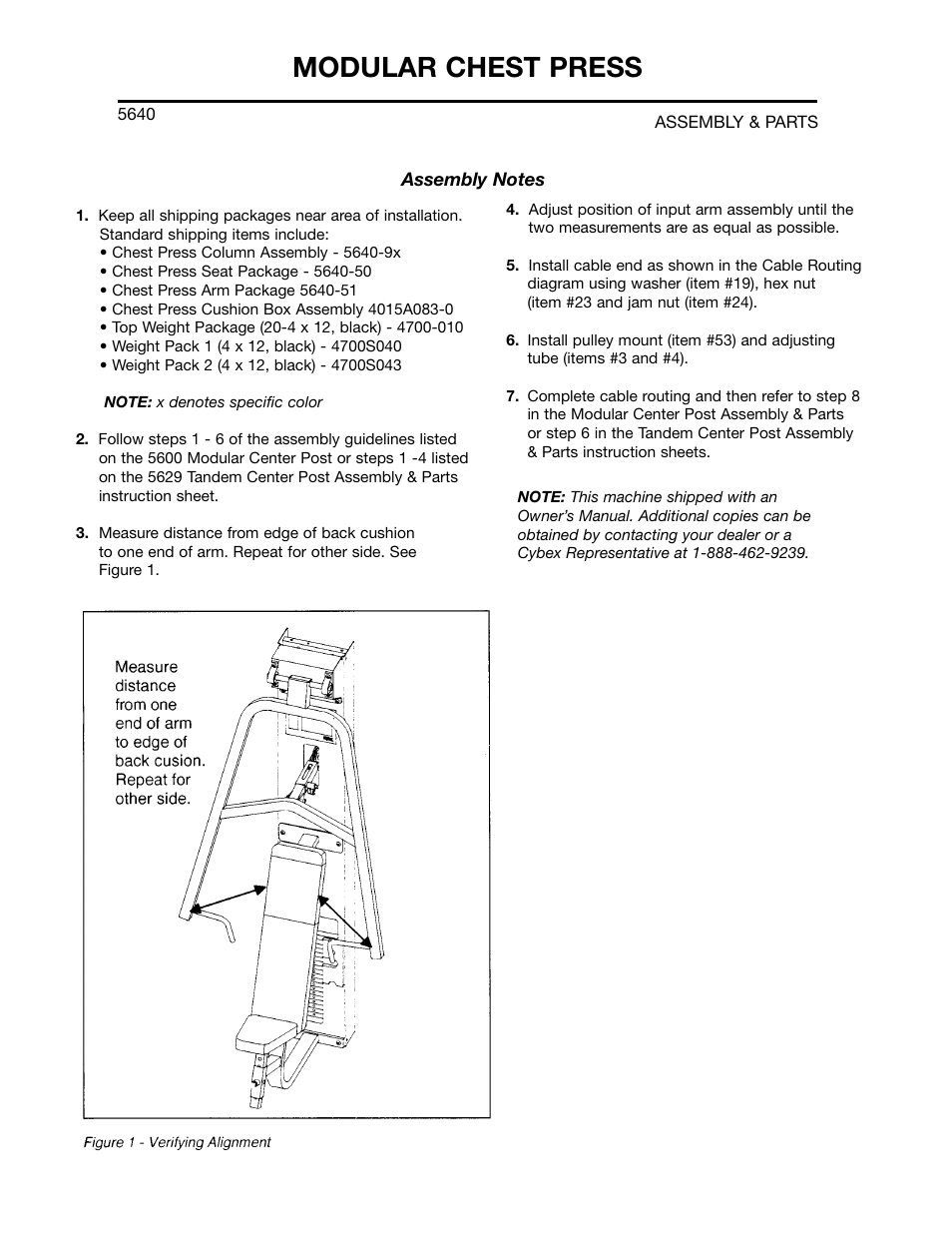 Modular chest press | Cybex 55620H Modular User Manual | Page 163 / 190