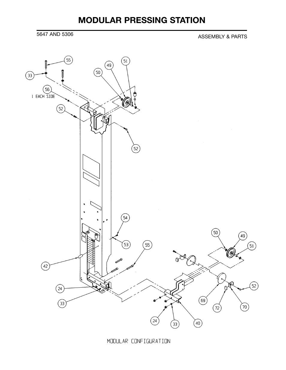 Modular pressing station | Cybex 55620H Modular User Manual | Page 173 / 190