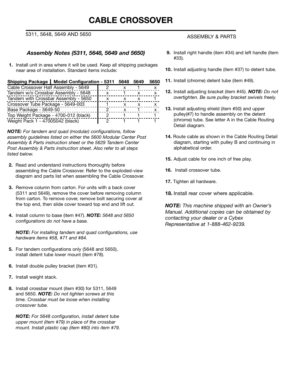 Cable crossover | Cybex 55620H Modular User Manual | Page 177 / 190