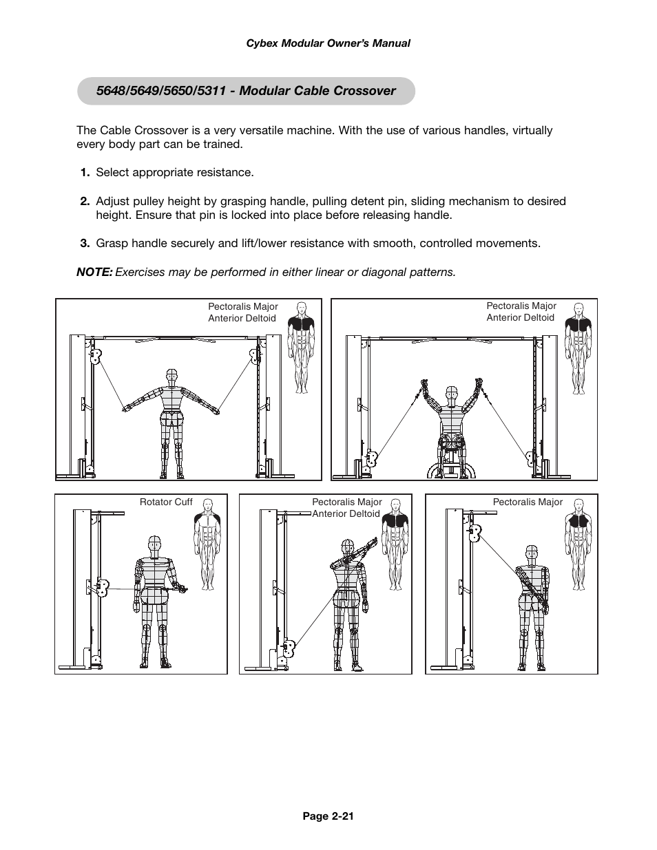 Cybex 55620H Modular User Manual | Page 45 / 190