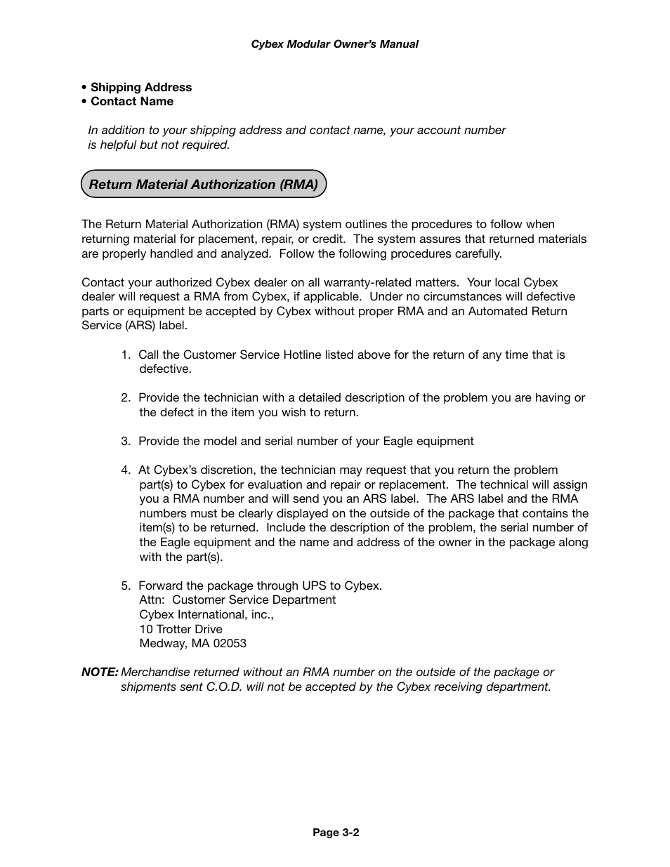 Cybex 55620H Modular User Manual | Page 52 / 190