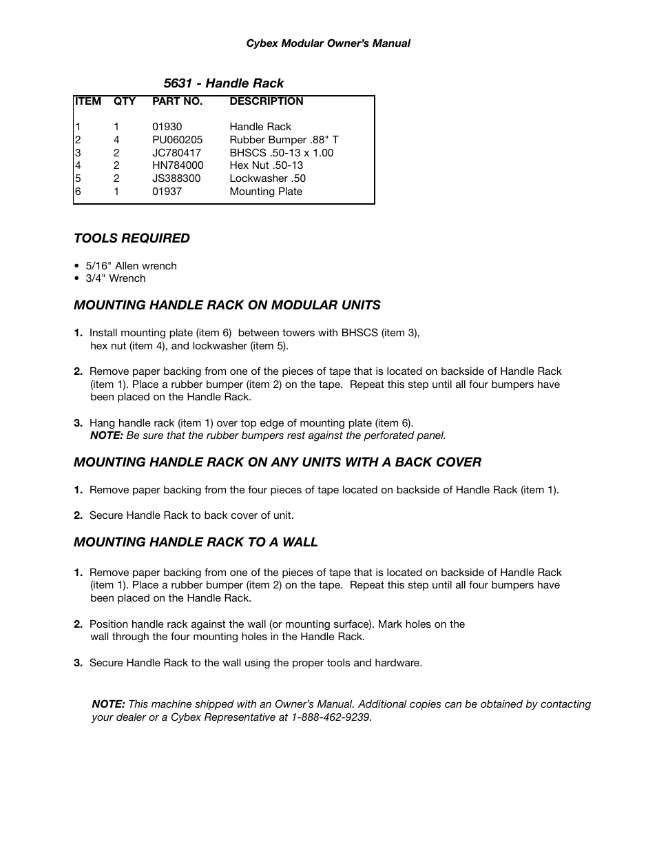 Cybex 55620H Modular User Manual | Page 58 / 190