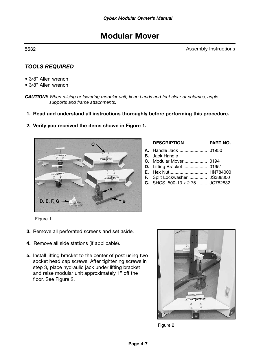 Modular mover | Cybex 55620H Modular User Manual | Page 61 / 190