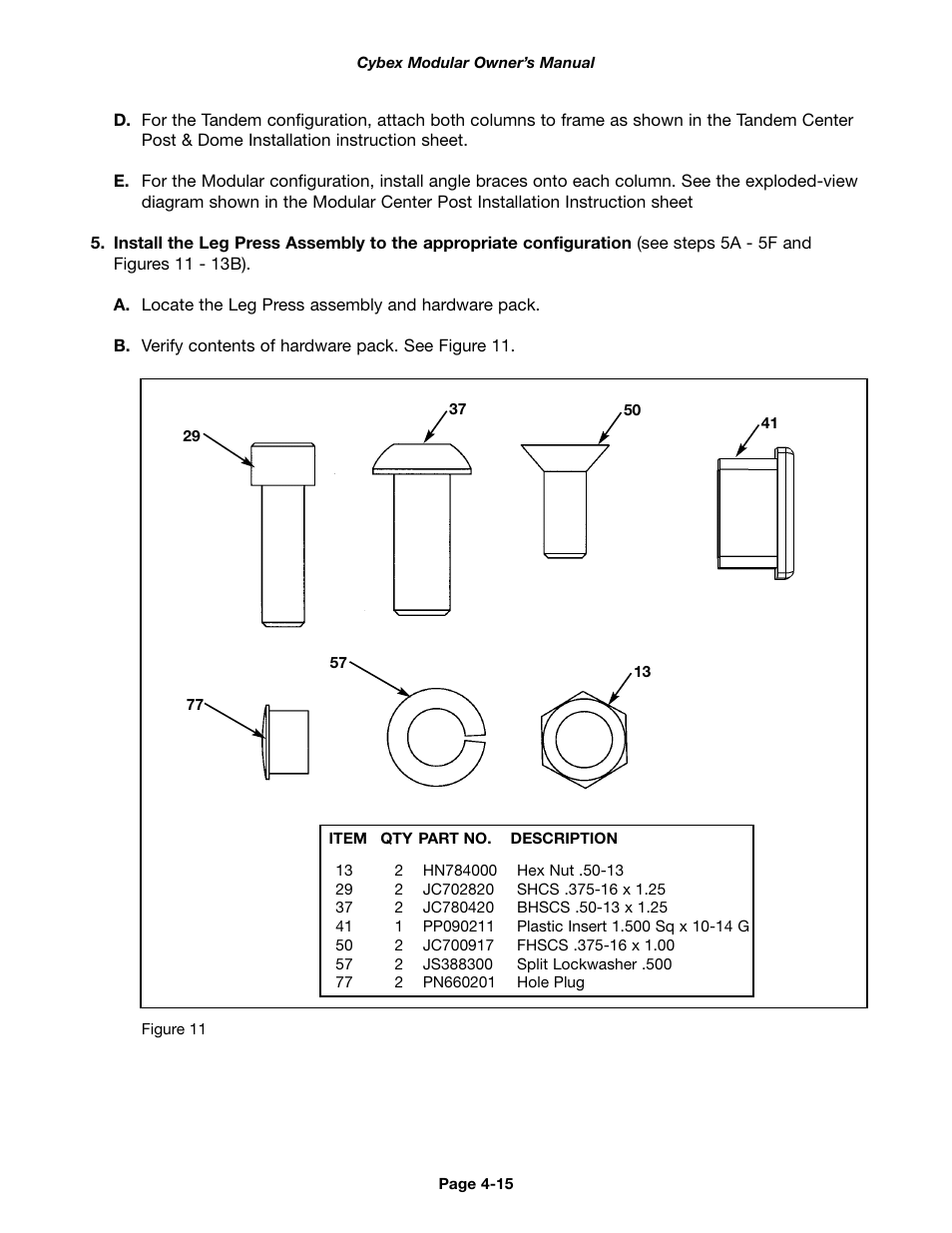 Cybex 55620H Modular User Manual | Page 69 / 190