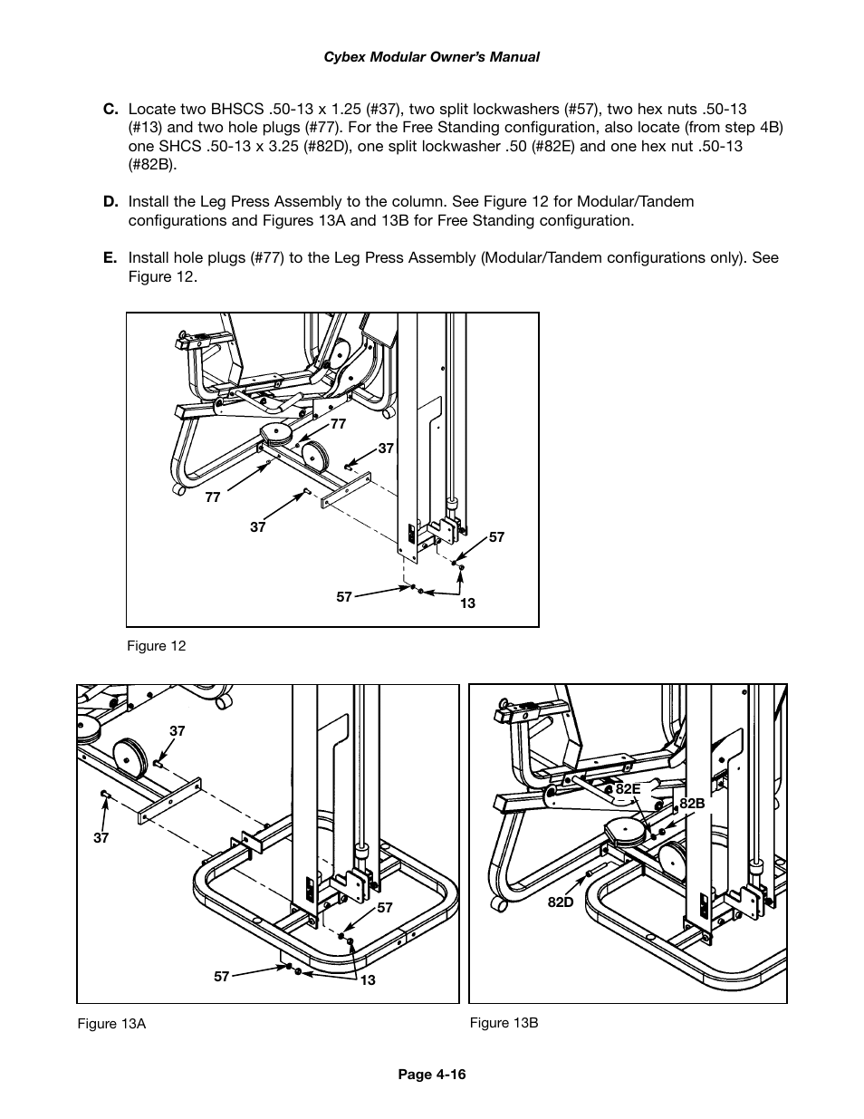 Cybex 55620H Modular User Manual | Page 70 / 190